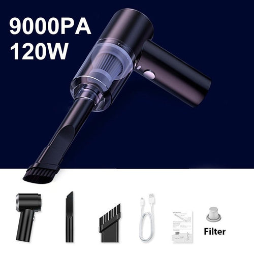 Cordless Handheld Car Vacuum Cleaner | Rechargeable with Transparent Dust Chamber-Vestioflux