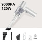 Cordless Handheld Car Vacuum Cleaner | Rechargeable with Transparent Dust Chamber-Vestioflux
