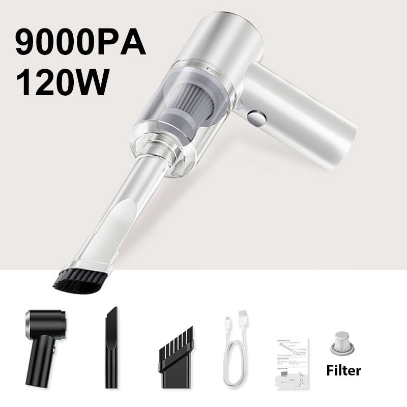 Cordless Handheld Car Vacuum Cleaner | Rechargeable with Transparent Dust Chamber-Vestioflux