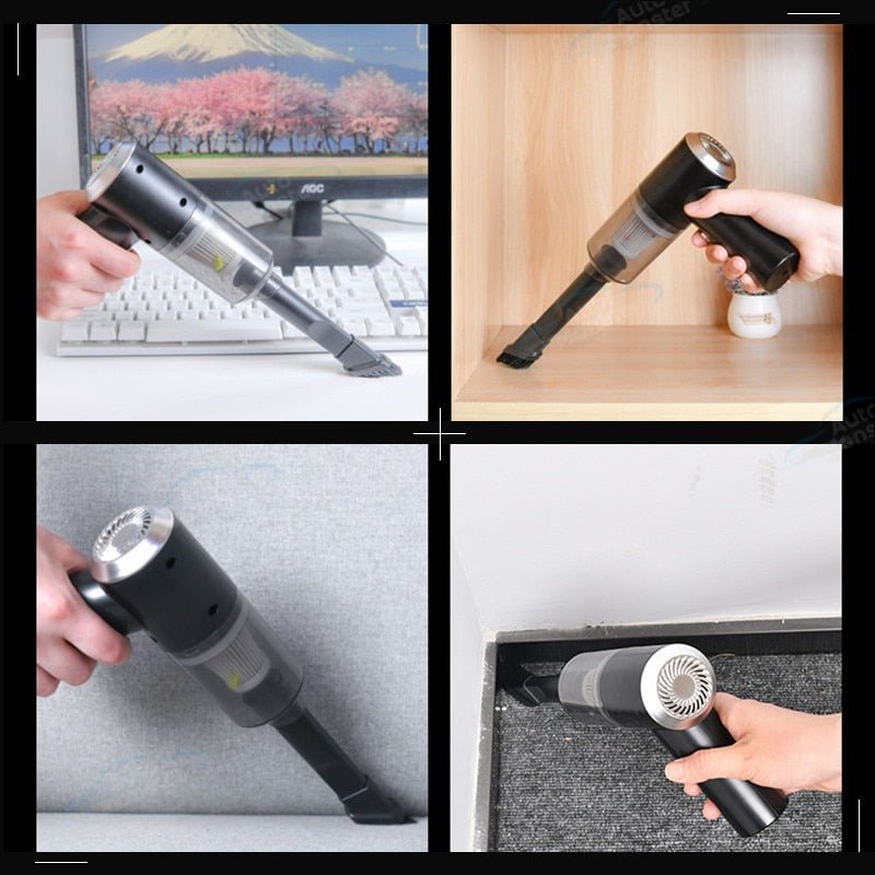 Cordless Handheld Car Vacuum Cleaner | Rechargeable with Transparent Dust Chamber-Vestioflux