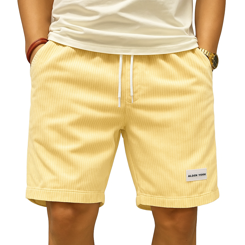 Men's Drawstring Casual Corduroy Shorts-Vestioflux