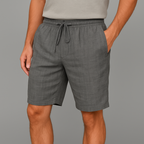 Men's Drawstring Casual Linen Shorts-Vestioflux