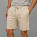 Men's Drawstring Casual Linen Shorts-Vestioflux
