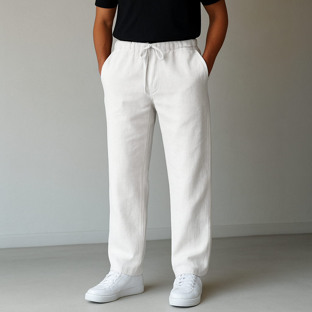 Men's Linen Casual Pants-Vestioflux