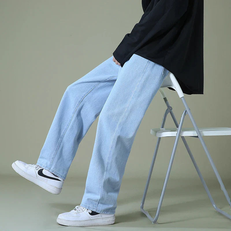 Men's Relaxed Fit Handstitched Denim Jeans-Vestioflux
