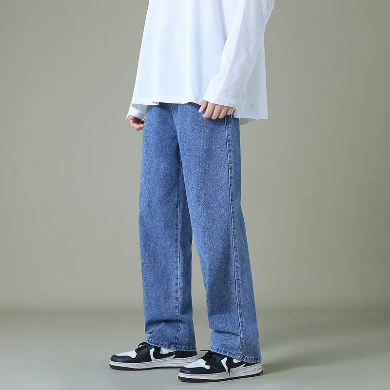 Men's Relaxed Fit Handstitched Denim Jeans-Vestioflux
