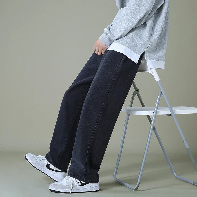 Men's Relaxed Fit Handstitched Denim Jeans-Vestioflux