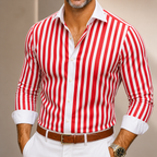 Men's Silk Button-Up Shirt-Vestioflux