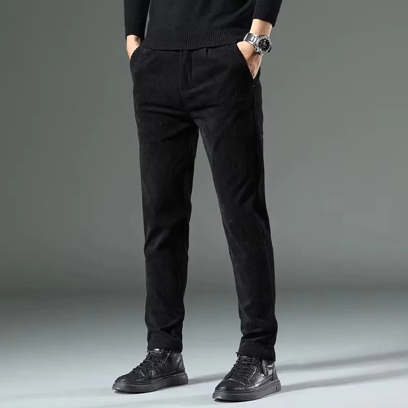 Men's Slim Fit Chino Pants – Tapered Dress Trousers-Vestioflux