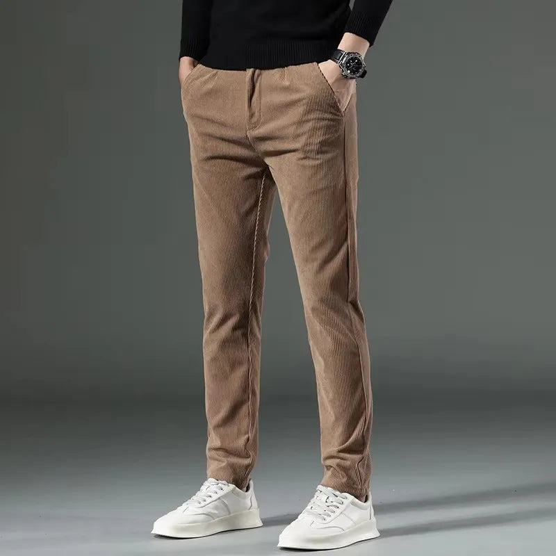 Men's Slim Fit Chino Pants – Tapered Dress Trousers-Vestioflux
