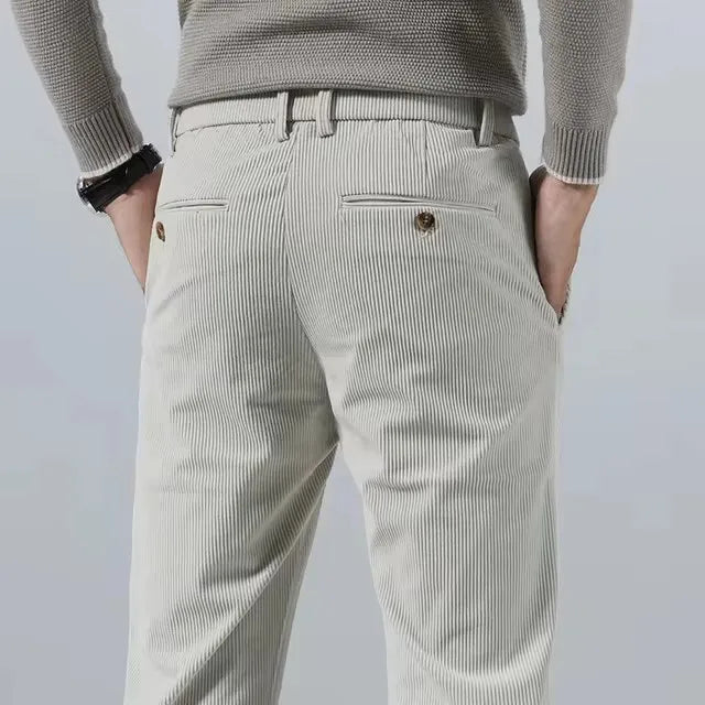 Men's Slim Fit Chino Pants – Tapered Dress Trousers-Vestioflux