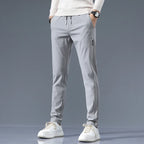 Men's Slim Fit Cotton Trousers-Vestioflux