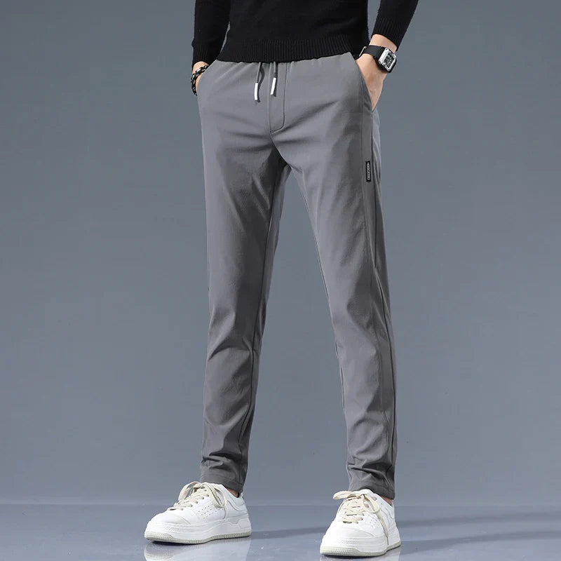 Men's Slim Fit Cotton Trousers-Vestioflux