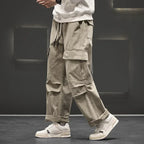 Men's Wide-Leg Cargo Pants – Relaxed Fit Streetwear Style-Vestioflux