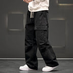 Men's Wide-Leg Cargo Pants – Relaxed Fit Streetwear Style-Vestioflux