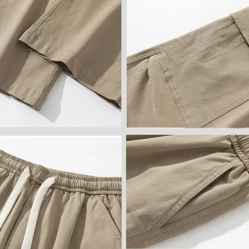 Men's Wide-Leg Cargo Pants – Relaxed Fit Streetwear Style-Vestioflux