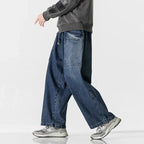 Men's Wide-Leg Relaxed Fit Denim Jeans-Vestioflux