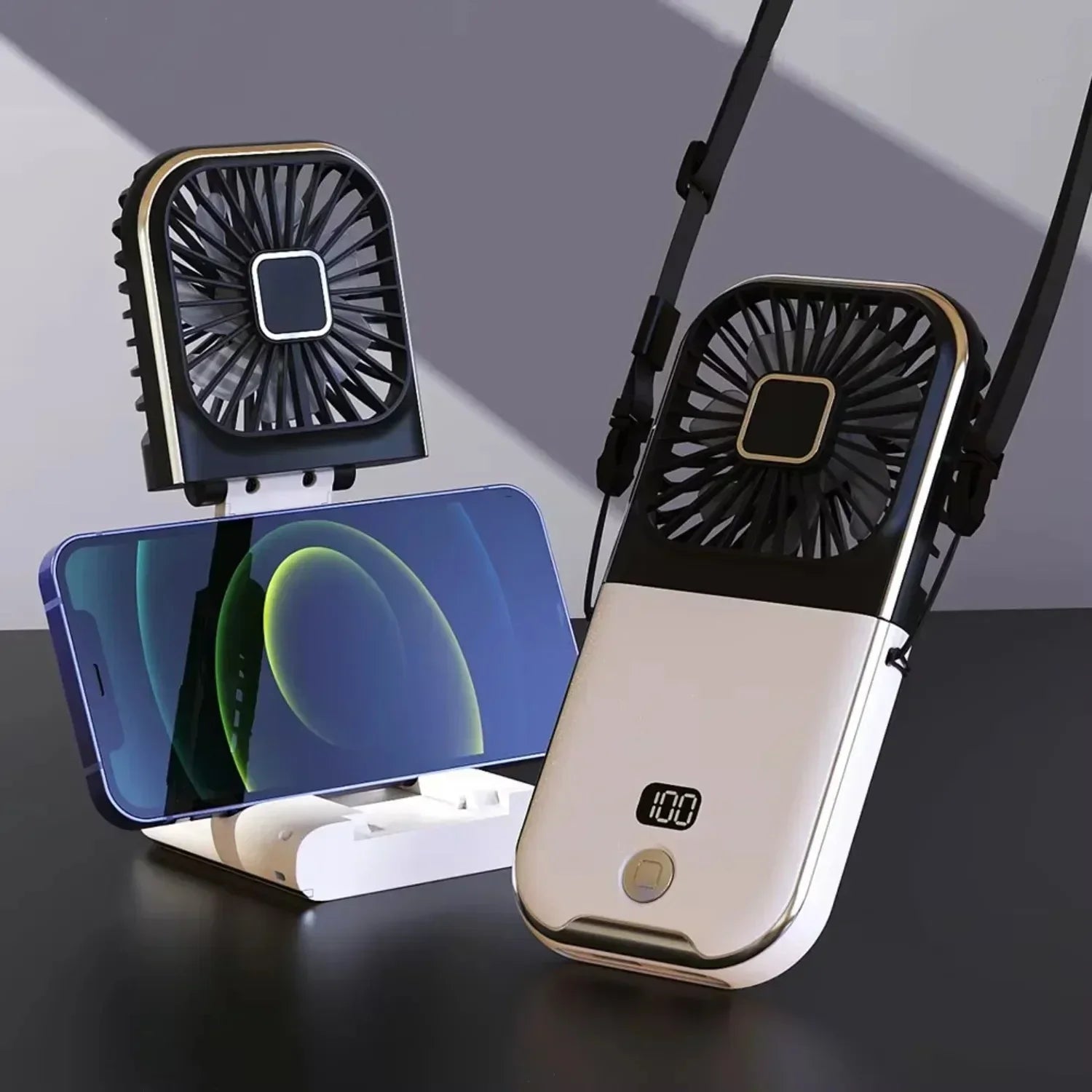 Portable Handheld Fan | USB Rechargeable with LED Display-Vestioflux