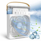 Portable USB Air Cooling Fan | Dual Fan & Mist Cooling Function-Vestioflux
