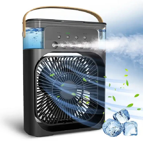 Portable USB Air Cooling Fan | Dual Fan & Mist Cooling Function-Vestioflux