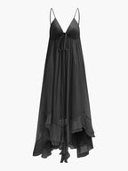 Women's Chiffon Cape Sleeve Maxi Evening Dress-Vestioflux