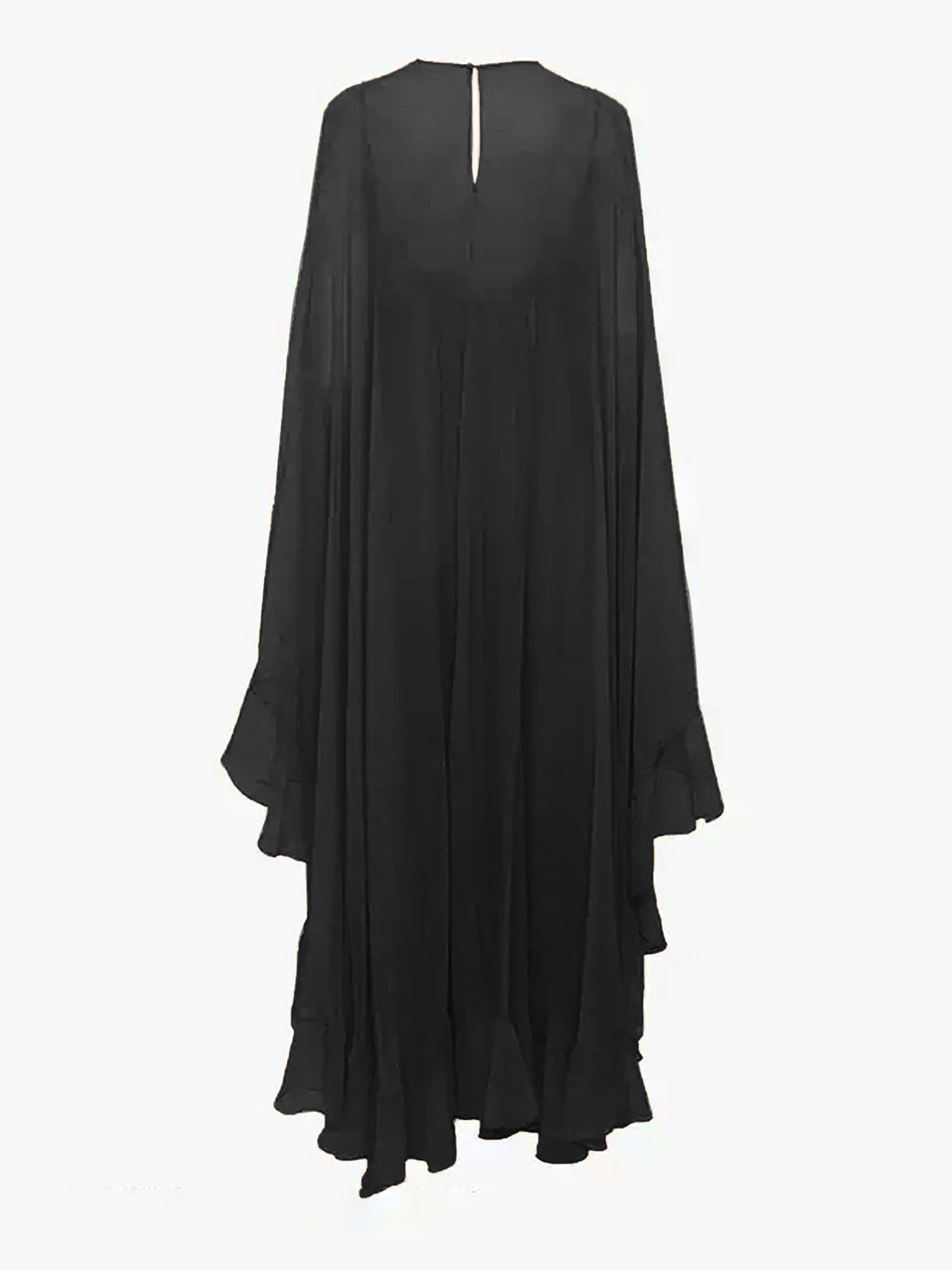 Women's Chiffon Cape Sleeve Maxi Evening Dress-Vestioflux