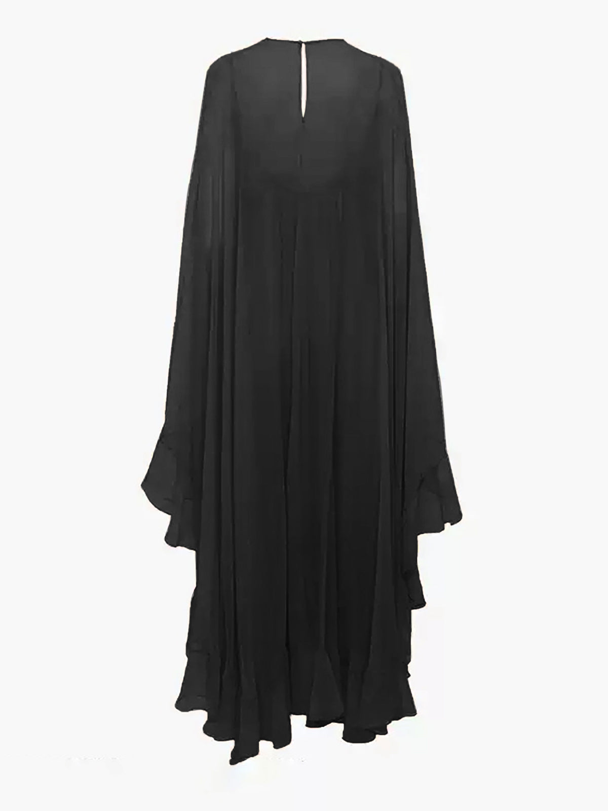 Women's Chiffon Cape Sleeve Maxi Evening Dress-Vestioflux