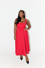 Women's Elegant Midi Dress-Vestioflux