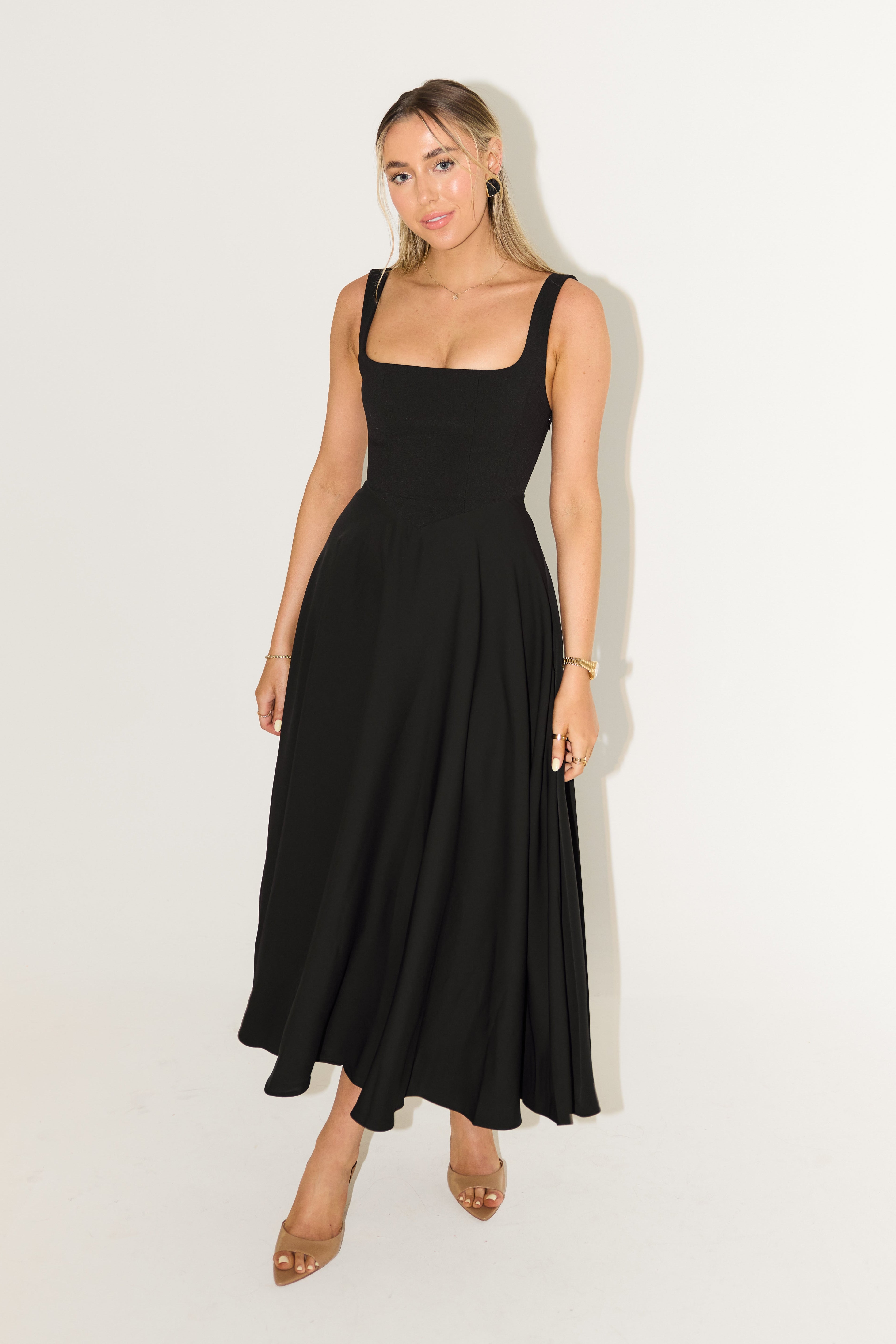 Women's Elegant Midi Dress-Vestioflux