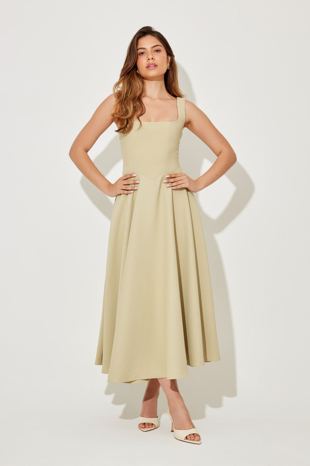 Women's Elegant Midi Dress-Vestioflux