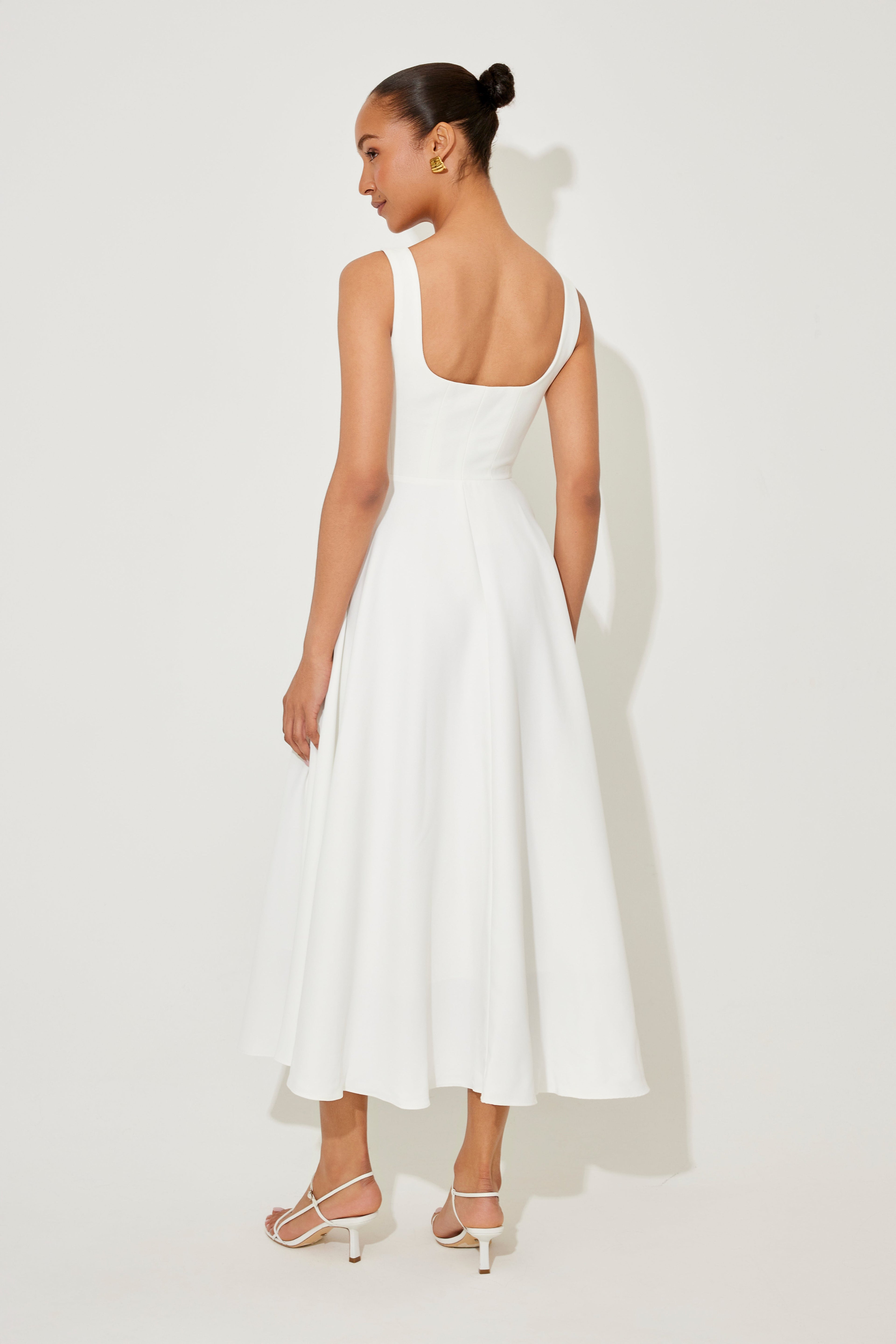 Women's Elegant Midi Dress-Vestioflux