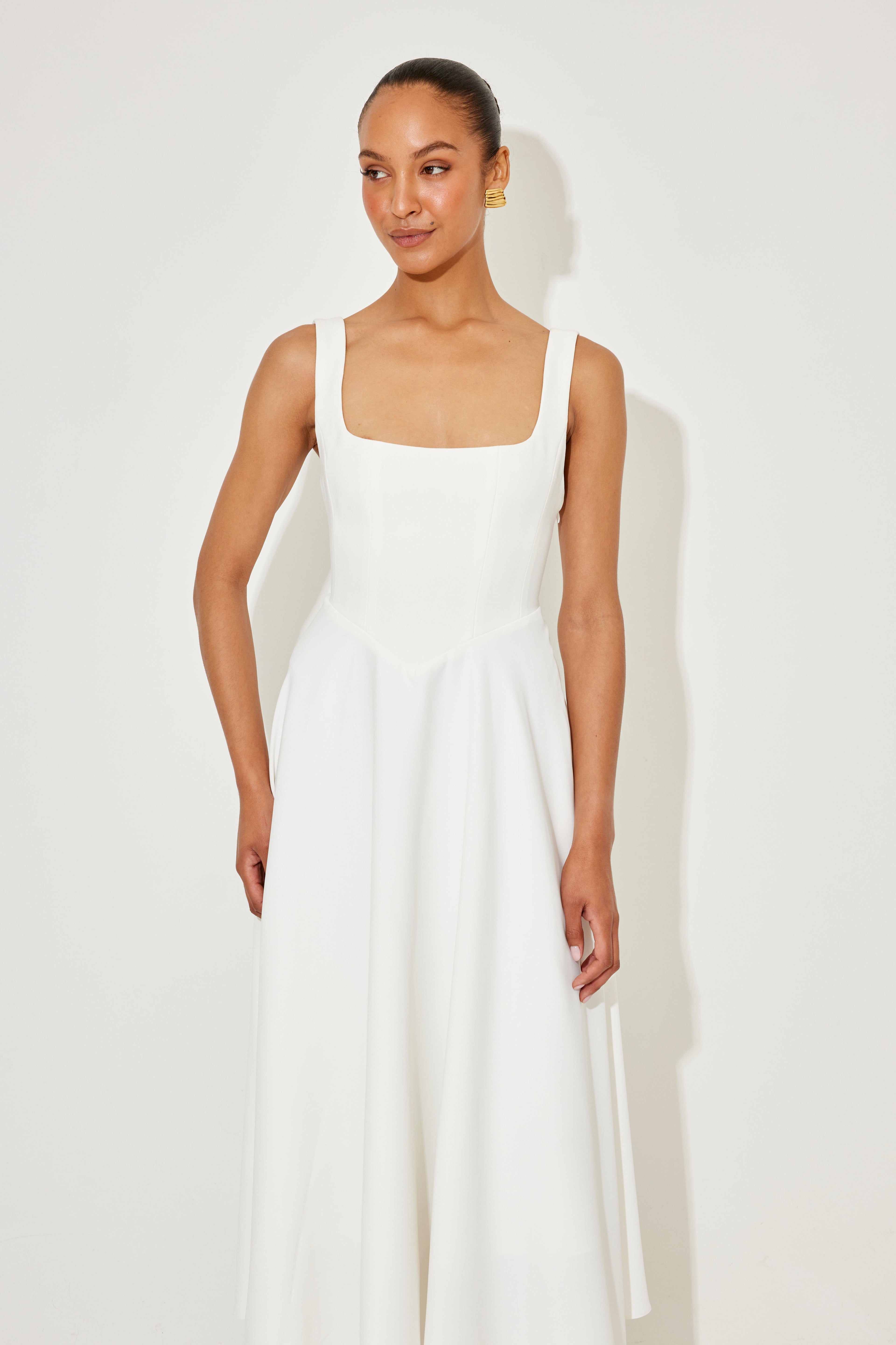 Women's Elegant Midi Dress-Vestioflux