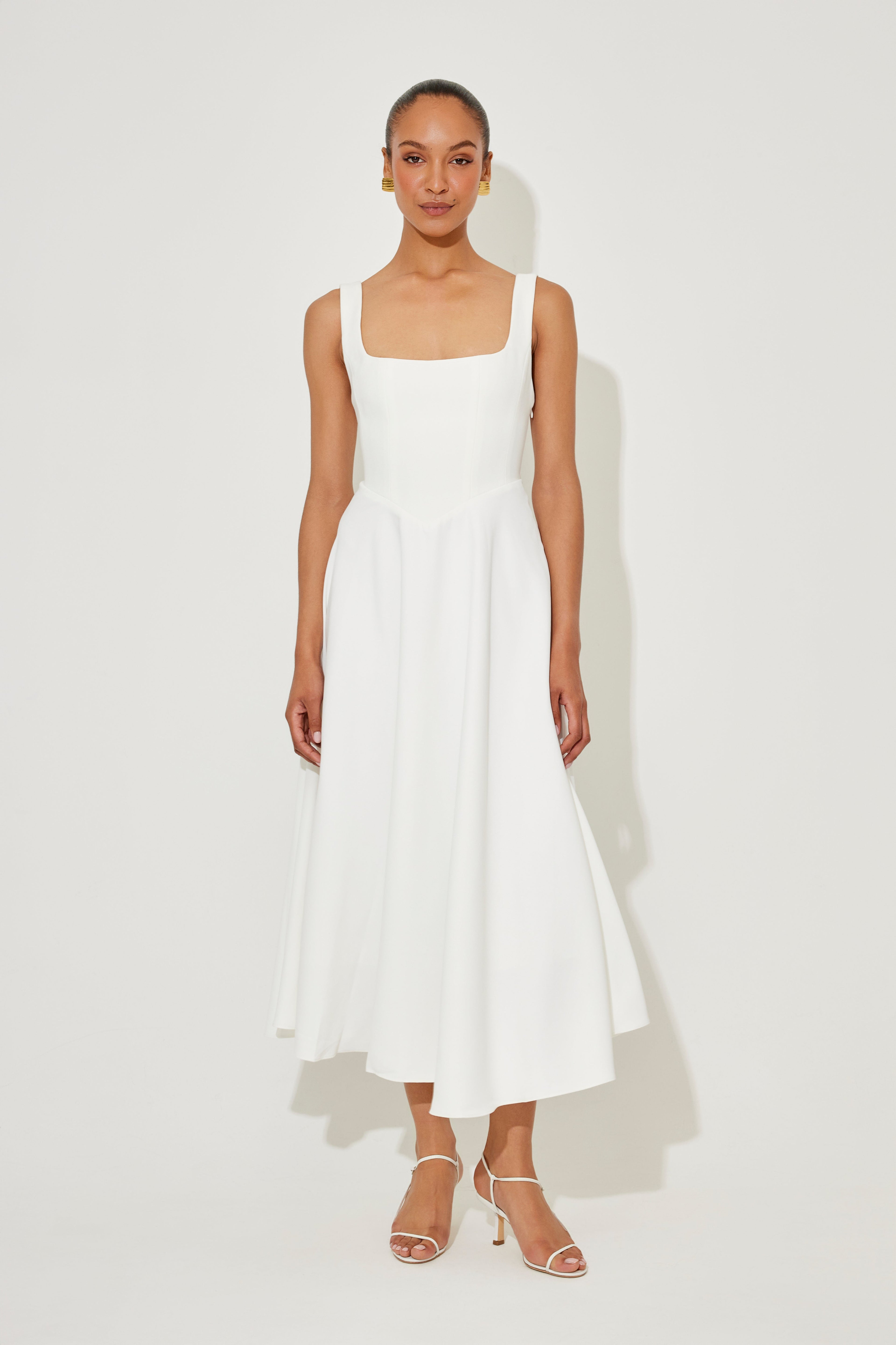 Women's Elegant Midi Dress-Vestioflux