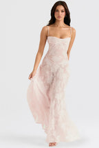 Women's Elegant Open Back Maxi Dress-Vestioflux