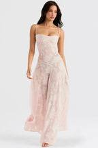 Women's Elegant Open Back Maxi Dress-Vestioflux