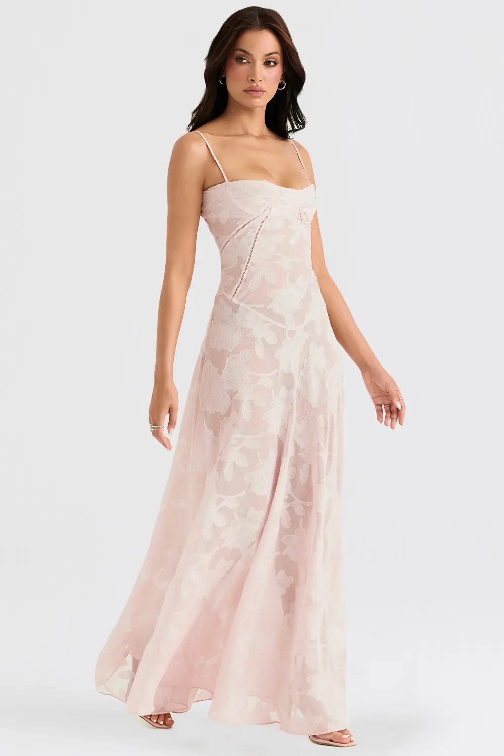 Women's Elegant Open Back Maxi Dress-Vestioflux