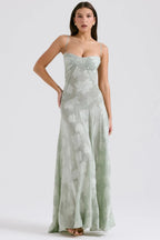 Women's Elegant Open Back Maxi Dress-Vestioflux