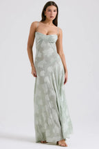 Women's Elegant Open Back Maxi Dress-Vestioflux