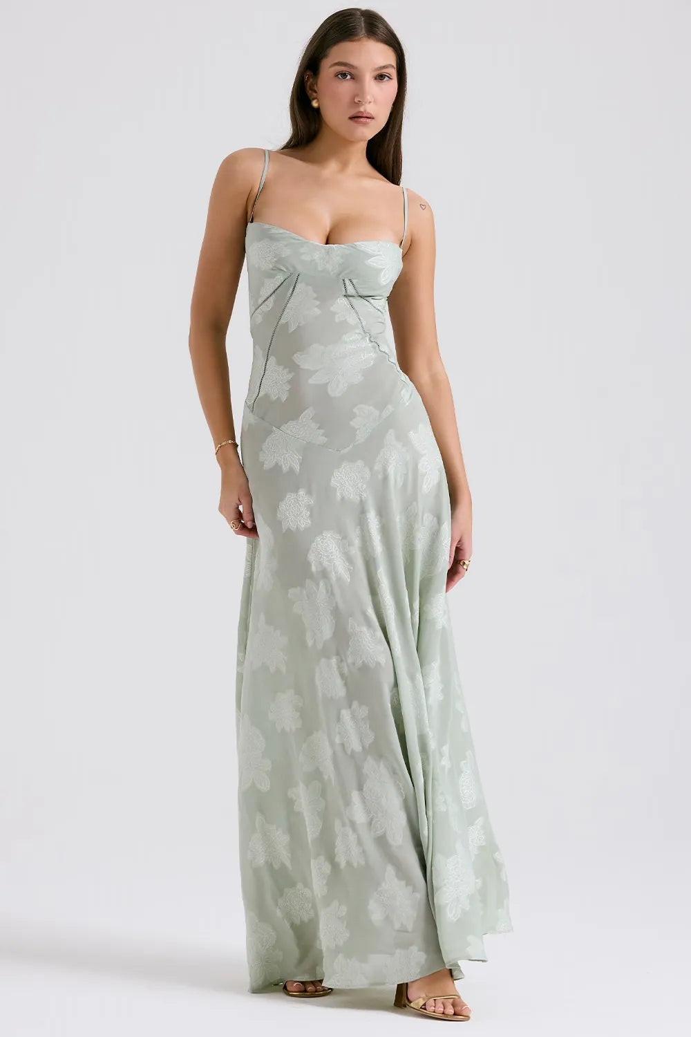 Women's Elegant Open Back Maxi Dress-Vestioflux