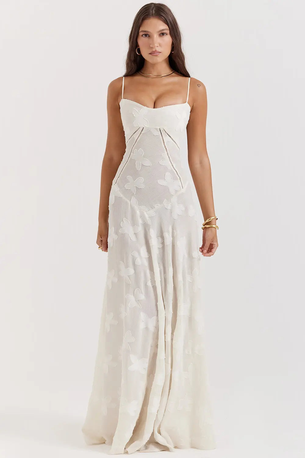 Women's Elegant Open Back Maxi Dress-Vestioflux