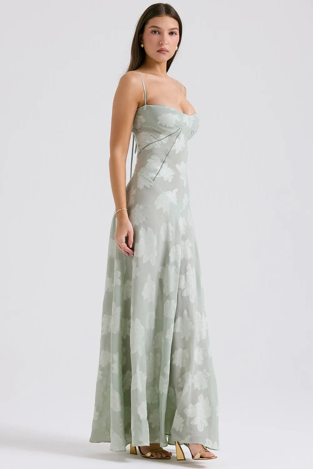 Women's Elegant Open Back Maxi Dress-Vestioflux