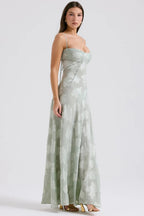 Women's Elegant Open Back Maxi Dress-Vestioflux