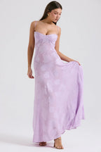 Women's Elegant Open Back Maxi Dress-Vestioflux
