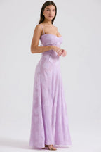 Women's Elegant Open Back Maxi Dress-Vestioflux