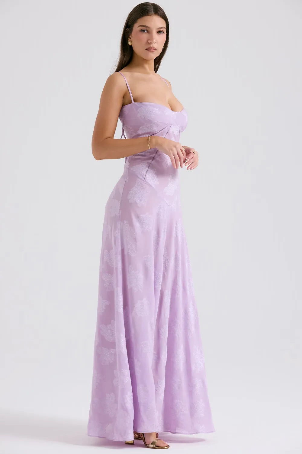 Women's Elegant Open Back Maxi Dress-Vestioflux