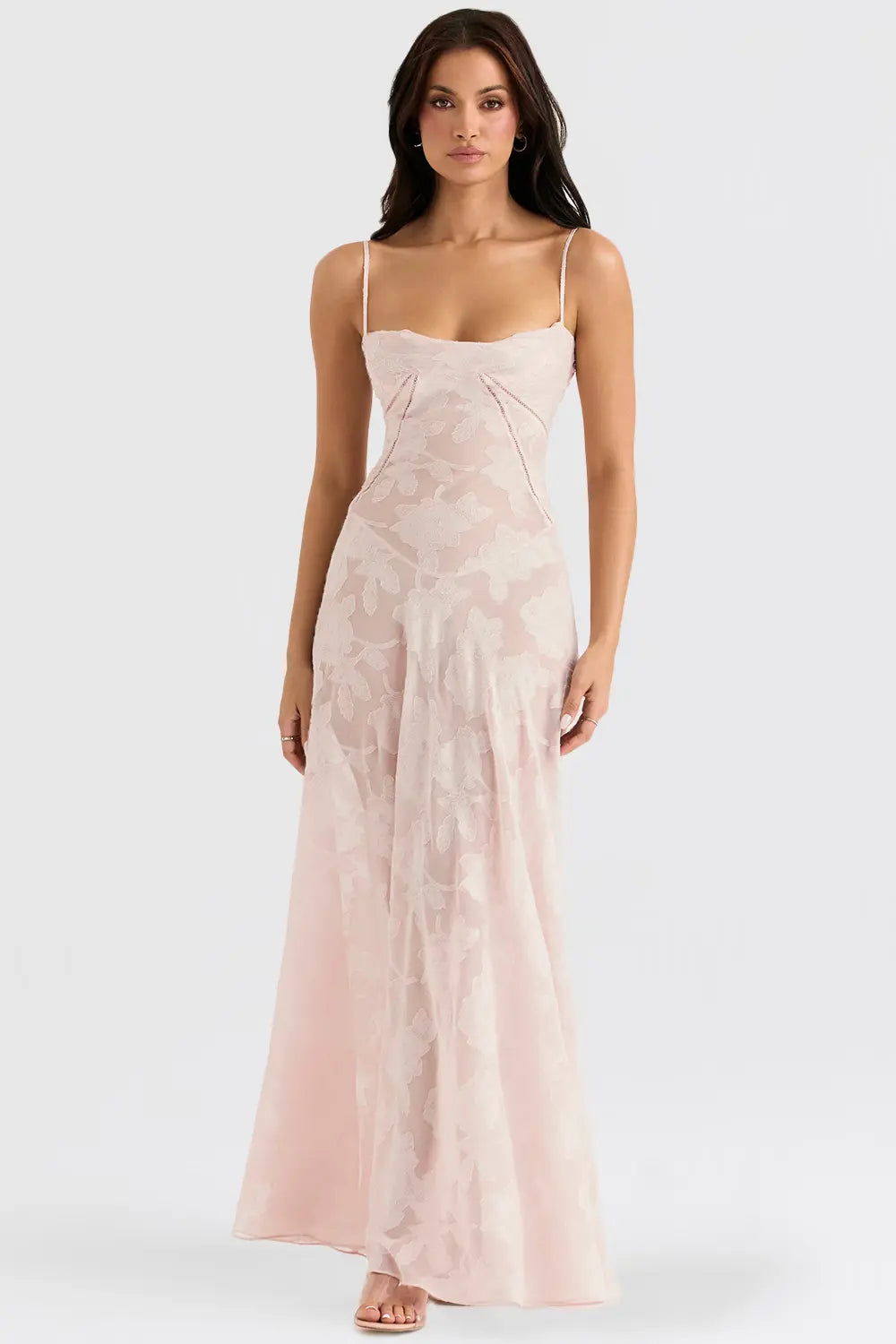 Women's Elegant Open Back Maxi Dress-Vestioflux