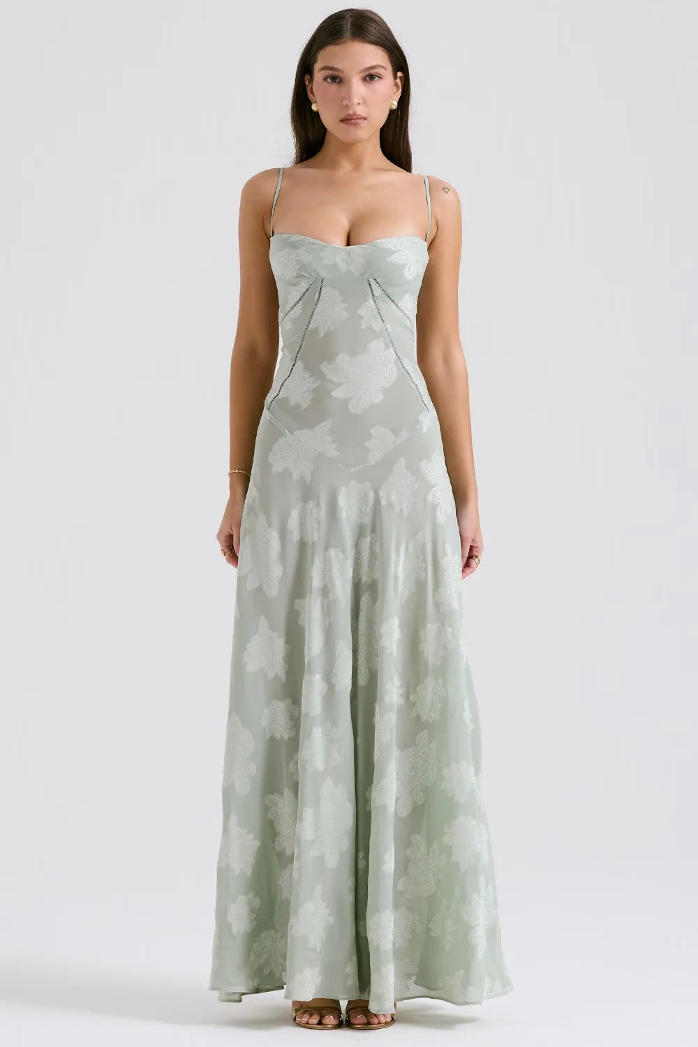 Women's Elegant Open Back Maxi Dress-Vestioflux