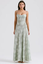 Women's Elegant Open Back Maxi Dress-Vestioflux