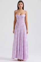 Women's Elegant Open Back Maxi Dress-Vestioflux