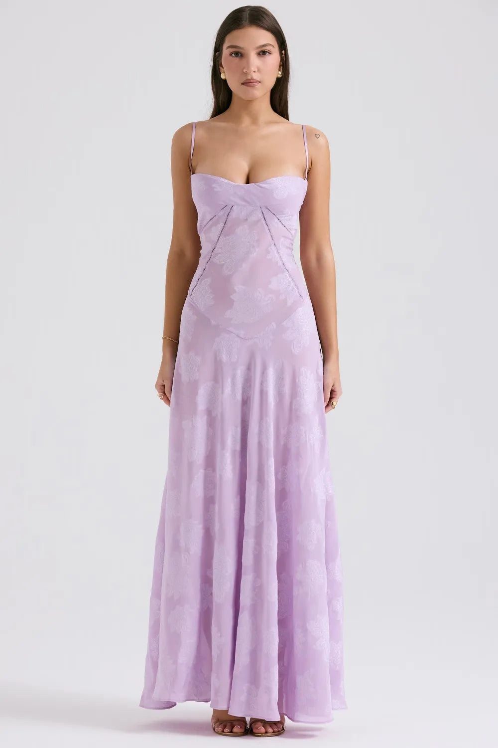 Women's Elegant Open Back Maxi Dress-Vestioflux